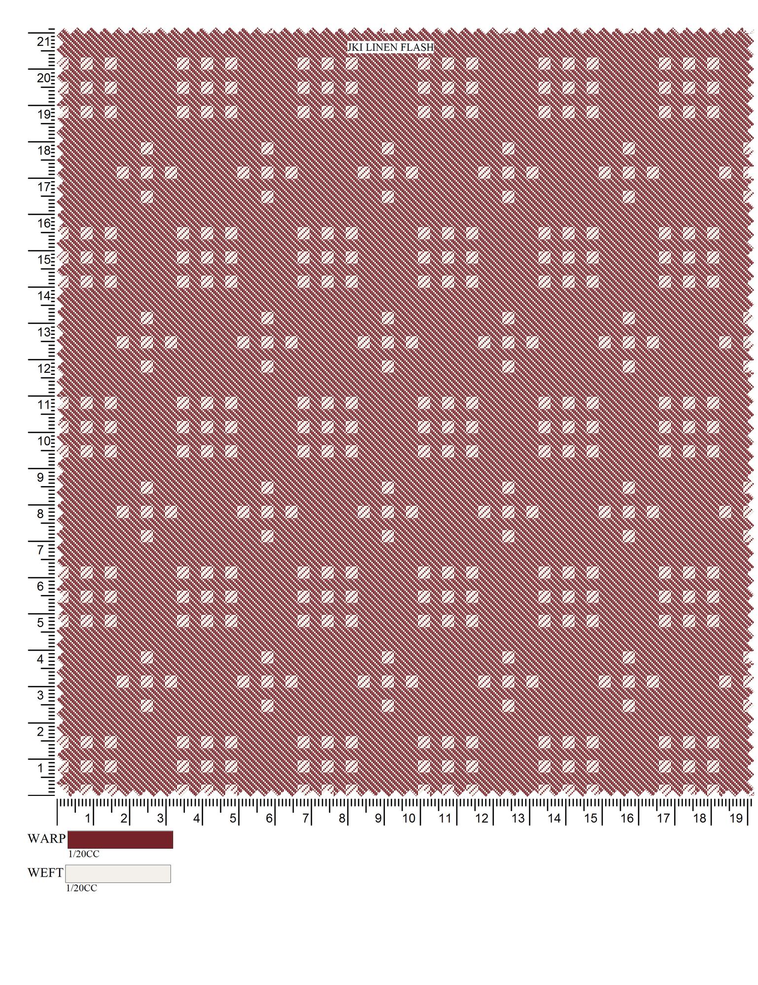 haft geometryczny na bawełnianym płótnie